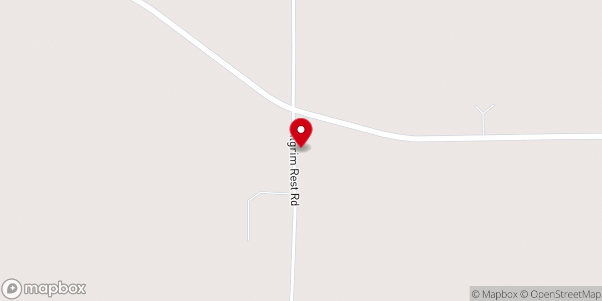 Map showing location of Pilgrim Rest Church