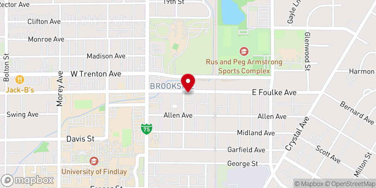 Map showing location of East Foulke Avenue Church of God