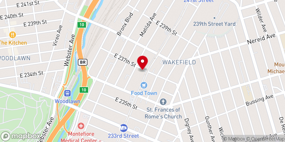 Map showing location of Action Christian Center Int'l