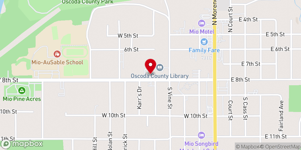 Map showing location of New Hope Assembly of God