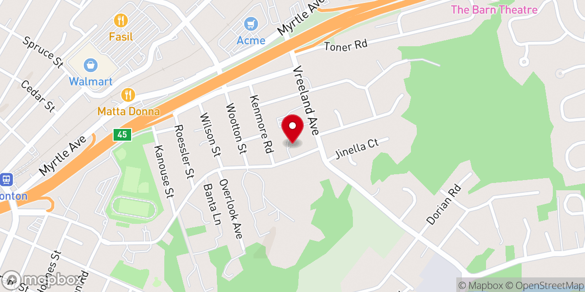 Map showing location of Boonton United Methodist Church