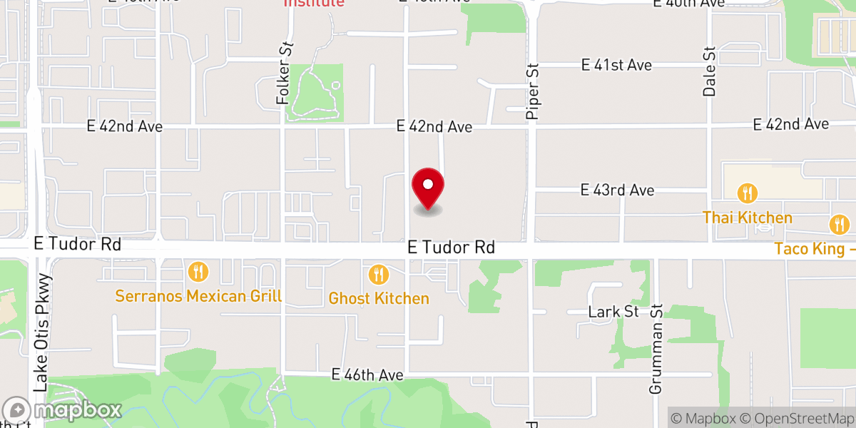 Map showing location of University Baptist Church