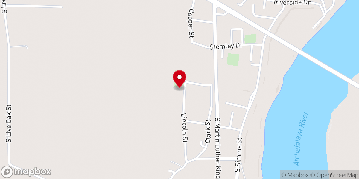 Map showing location of Pilgrim Rest Baptist Church