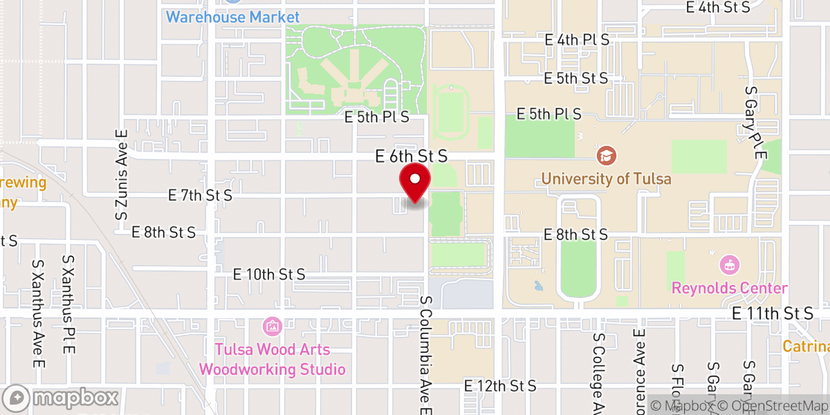 Map showing location of College Hill Presbyterian Church