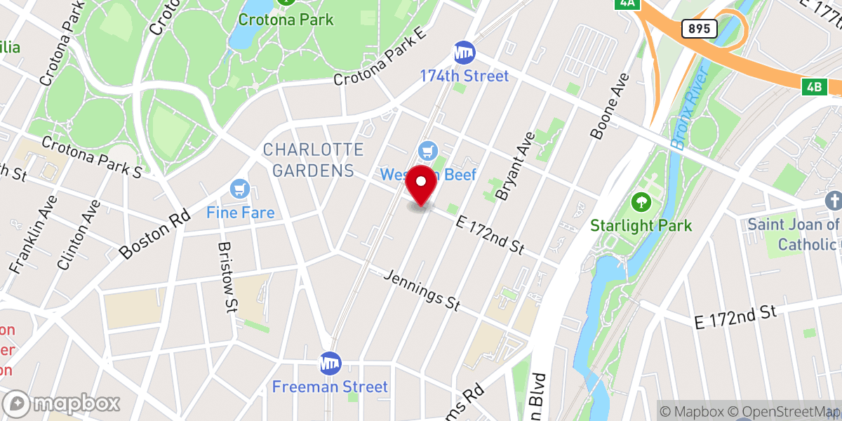 Map showing location of Templo Christiano Carismatico