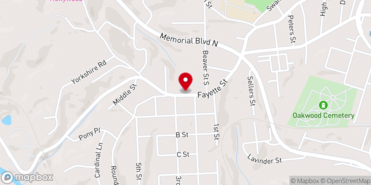 Map showing location of St Pauls Episcopal Church