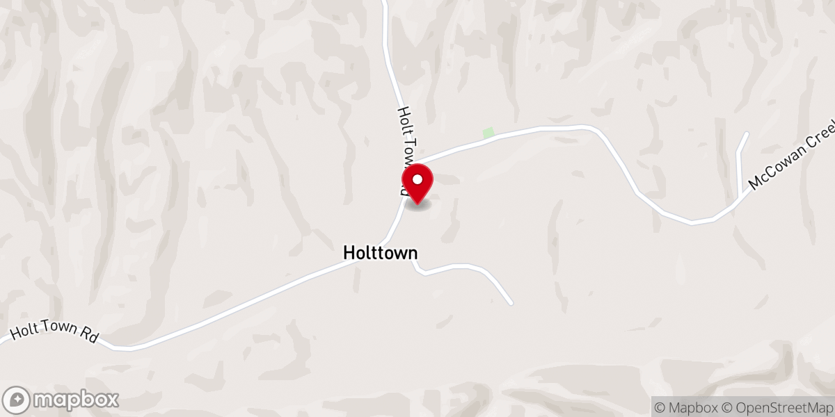 Map showing location of McCowan Creek Church of God
