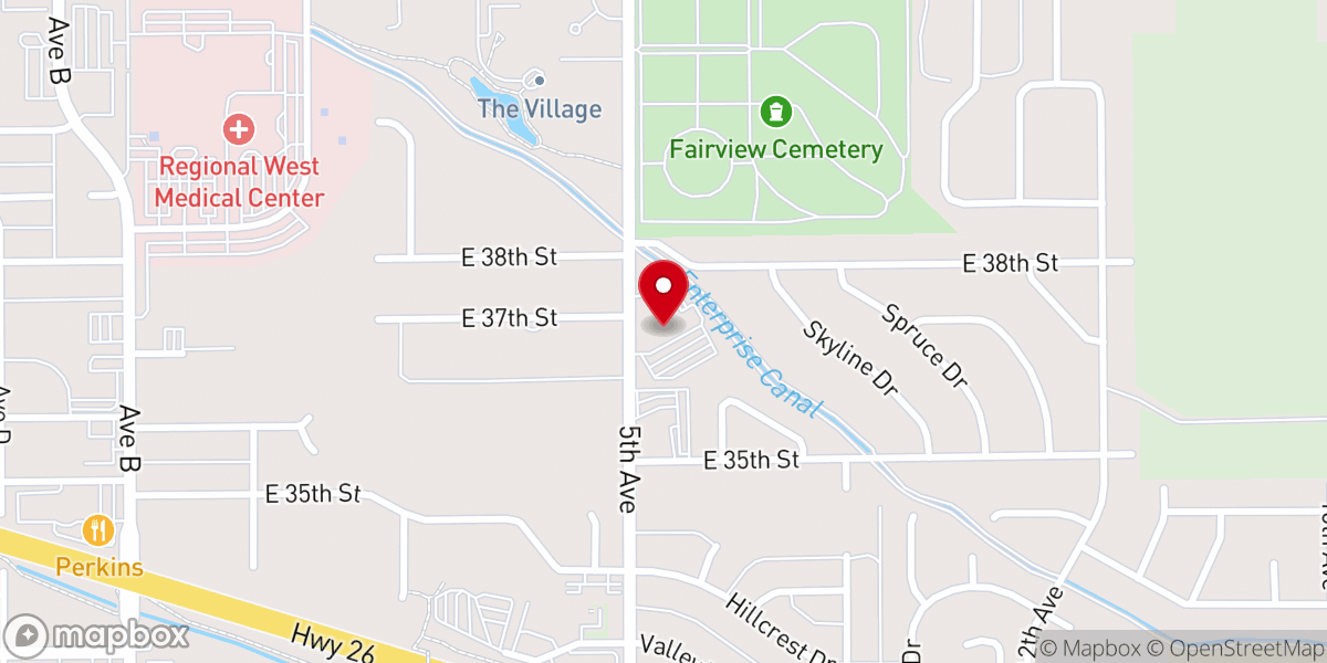 Map showing location of Zion Evangelical Church