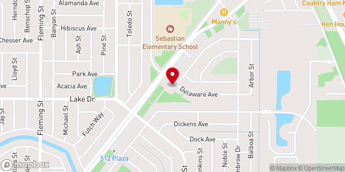Map showing location of Fellsmere Church of God