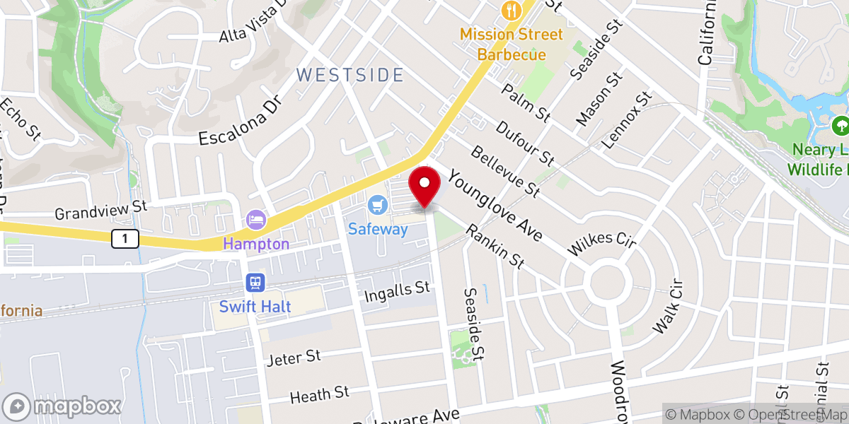 Map showing location of Parish Publick House | Westside Santa Cruz