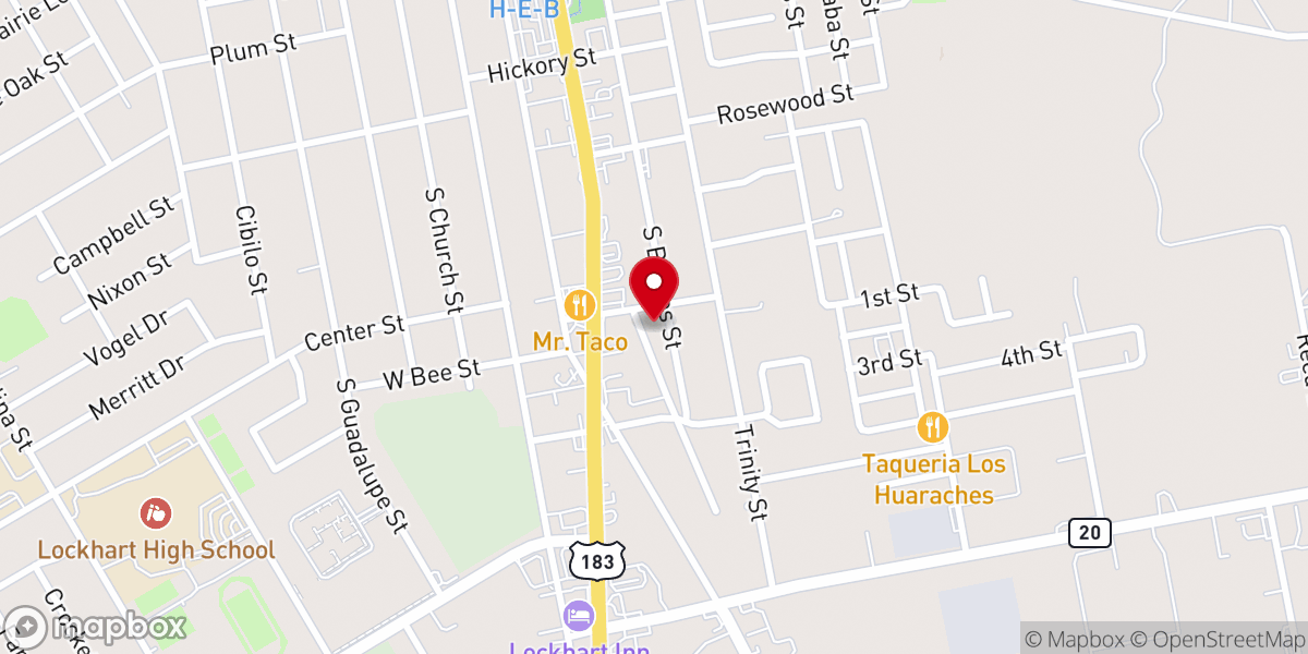 Map showing location of Faith-Fe Presbyterian Church