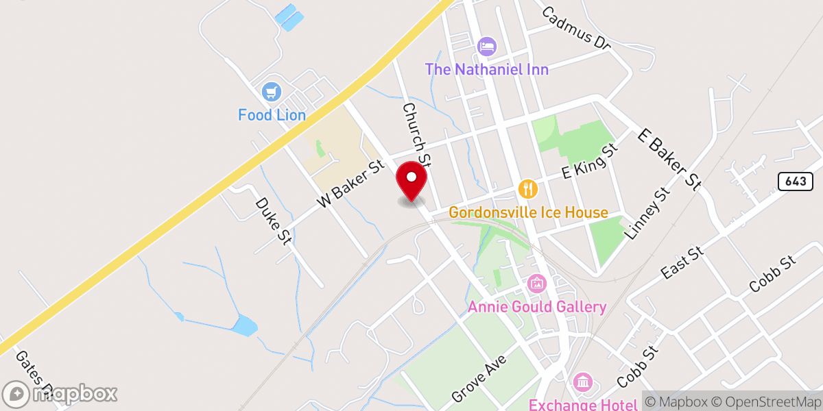 Map showing location of Daystar Worship Center