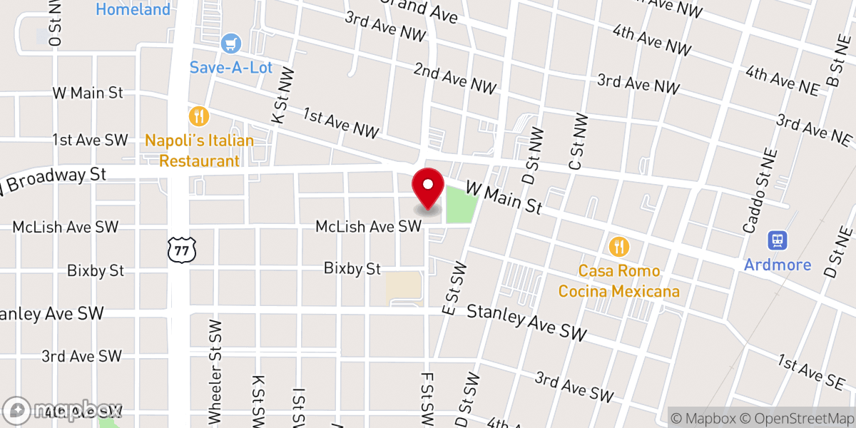 Map showing location of Church of Christ - McLish Avenue
