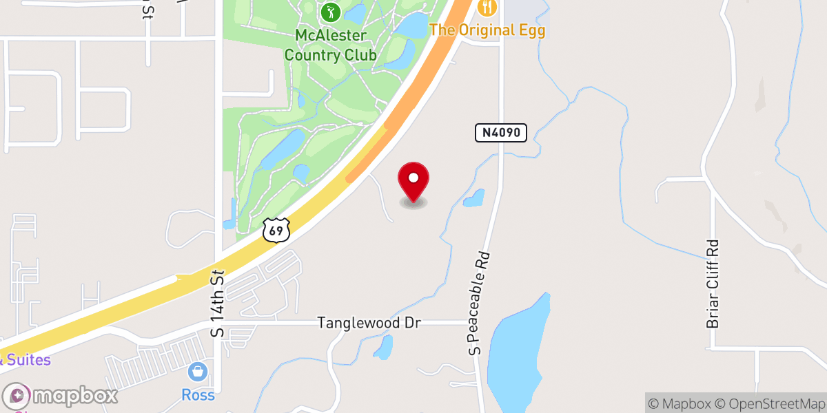 Map showing location of Lakewood Church & School
