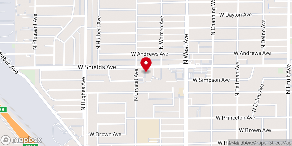 Map showing location of Fresno Christian Reformed Church