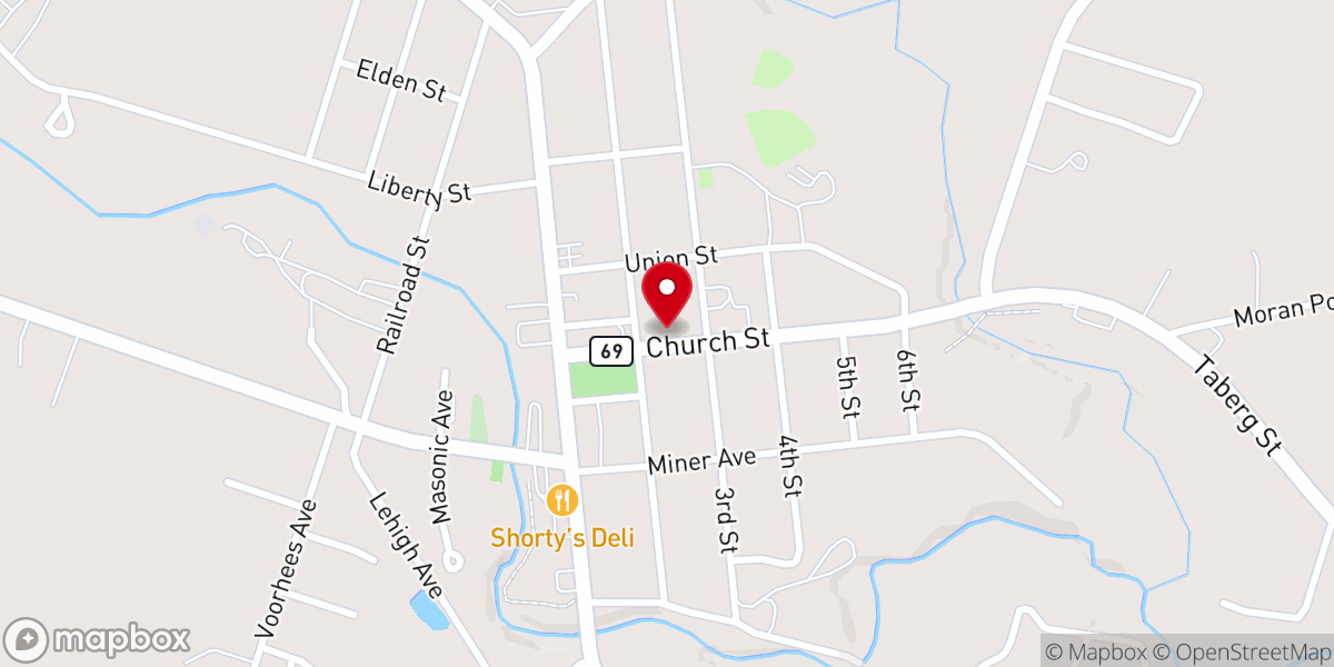 Map showing location of Camden Fire Department
