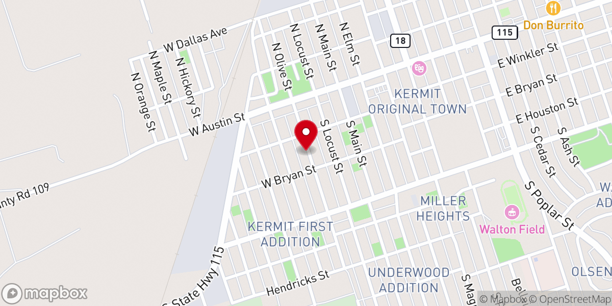 Map showing location of Grace Temple Baptist Church
