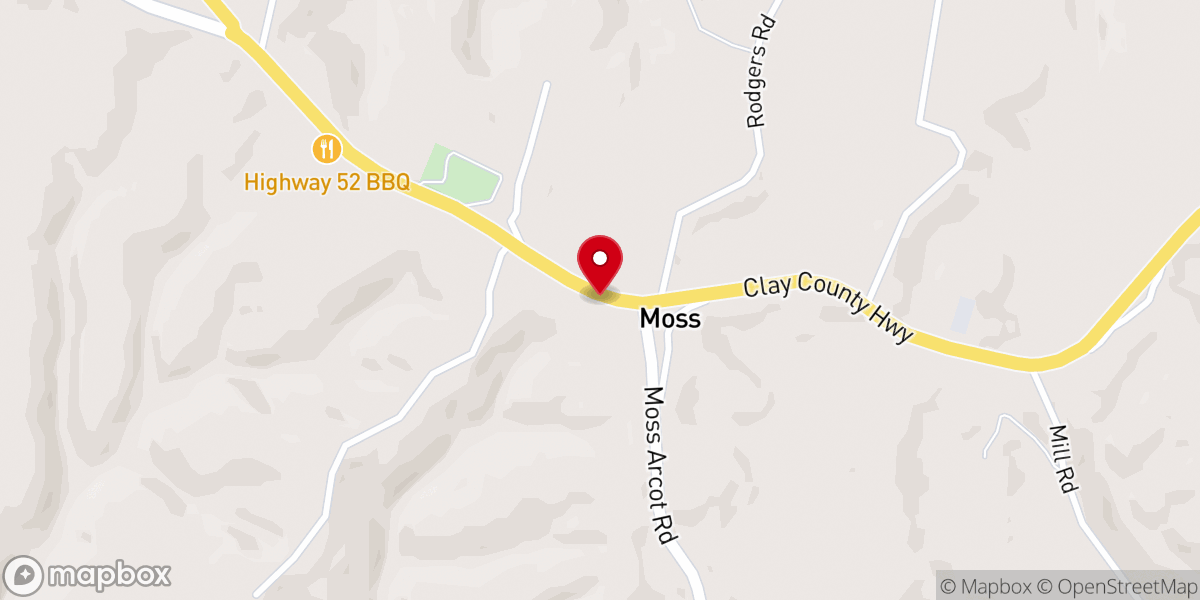 Map showing location of Mt Pleasant Baptist Church