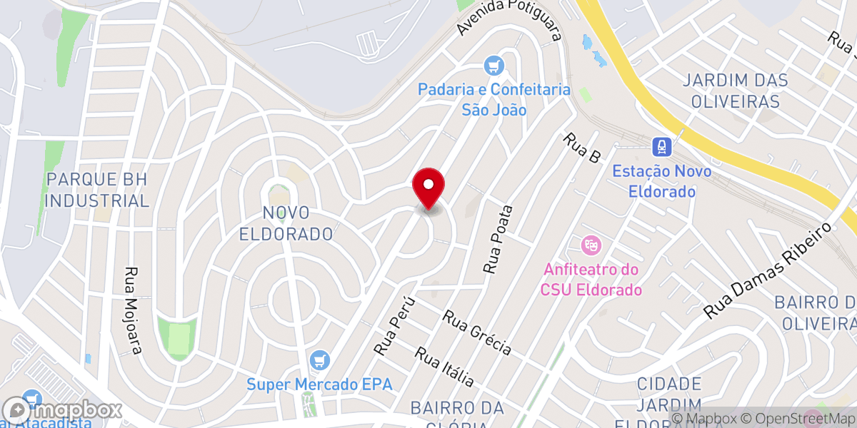 Map showing location of Igreja Batista da Graça