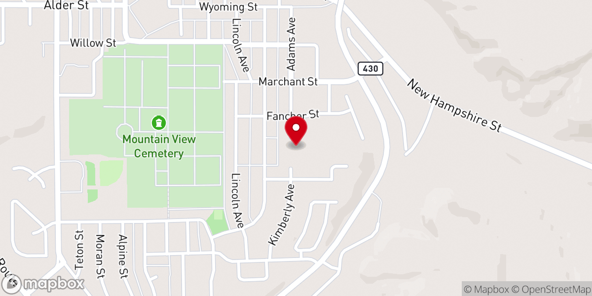 Map showing location of First Congregational Church