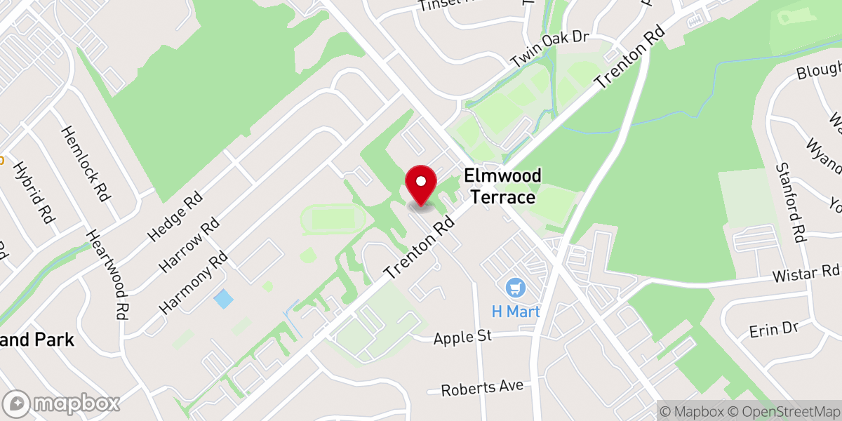 Map showing location of Cornerstone Bible Fellowship