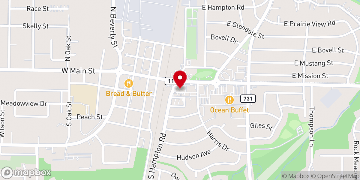 Map showing location of Pentecostal Fellowship Church