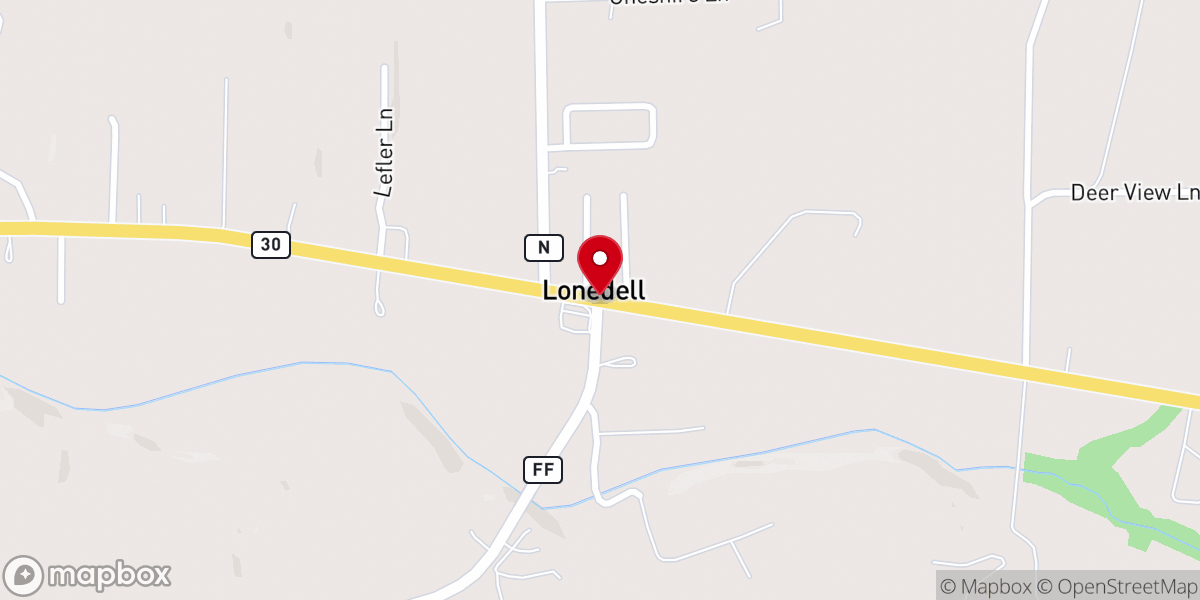 Map showing location of Lonedell