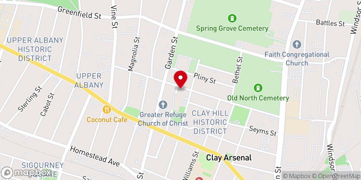 Map showing location of House of God Church
