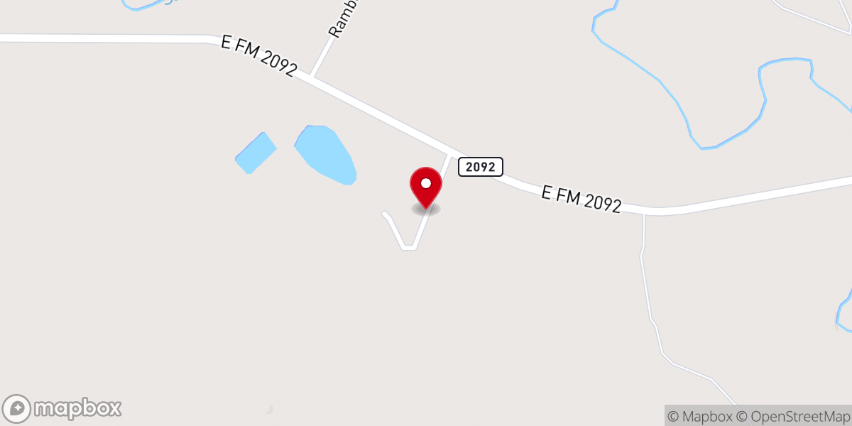 Map showing location of Menard Cowboy Church