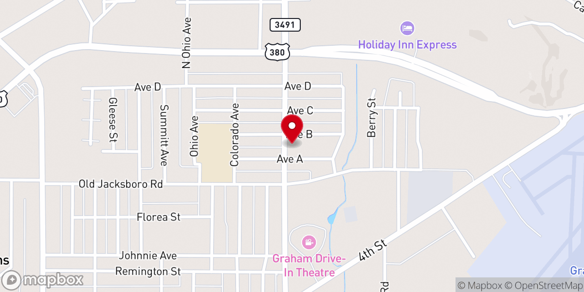 Map showing location of Graham Seventh-Day Adventist Church