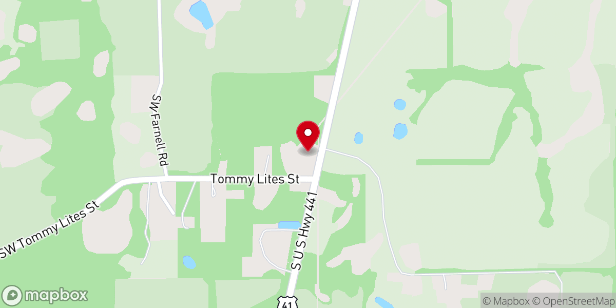 Map showing location of Mikesville Church