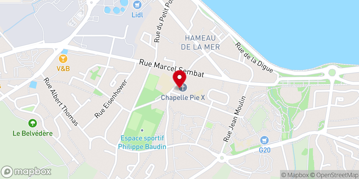 Map showing location of PAROISSE SAINTE-MARIE DU COTENTIN CENTRE PAROISSIAL OUEST