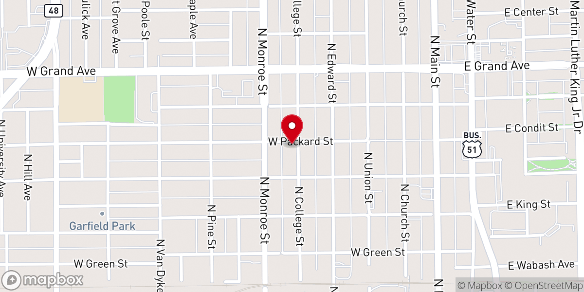 Map showing location of Calvary Temple