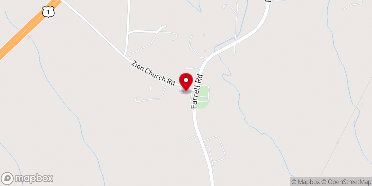 Map showing location of Zion Christian Church 27330 USA