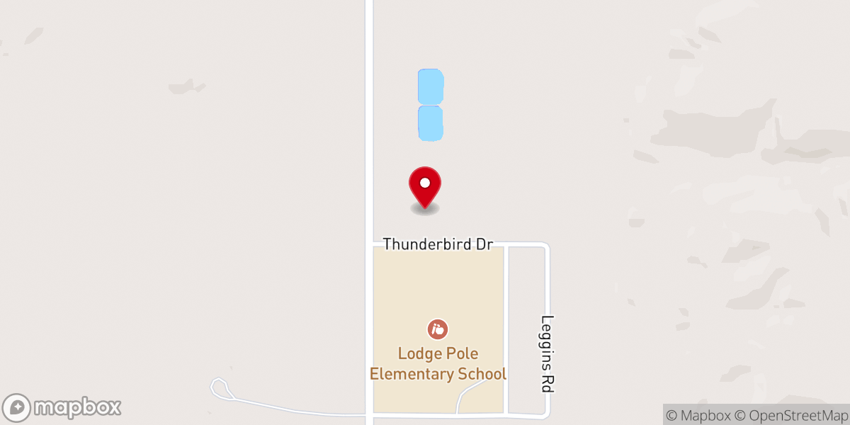 Map showing location of Lodgepole Assembly of God Church