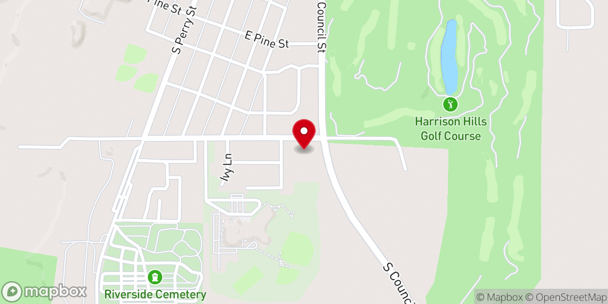 Map showing location of Attica Christian Church