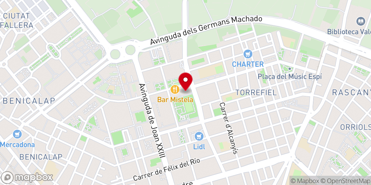 Map showing location of Parroquia de Nuestra Señora de la Paz