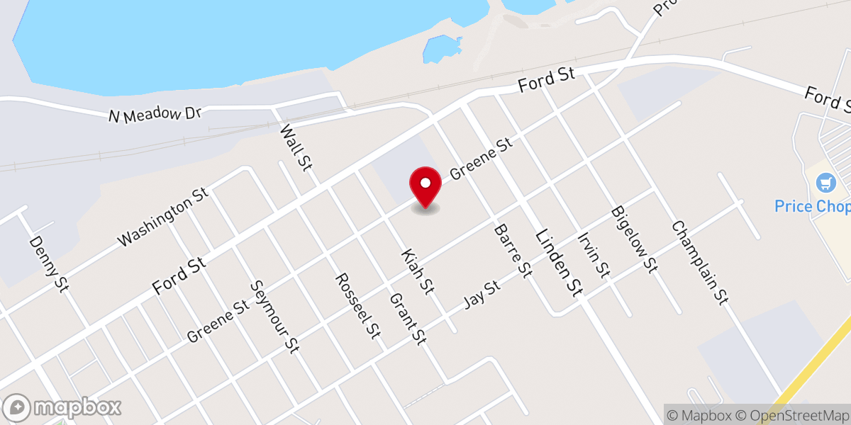 Map showing location of Grace Baptist Church