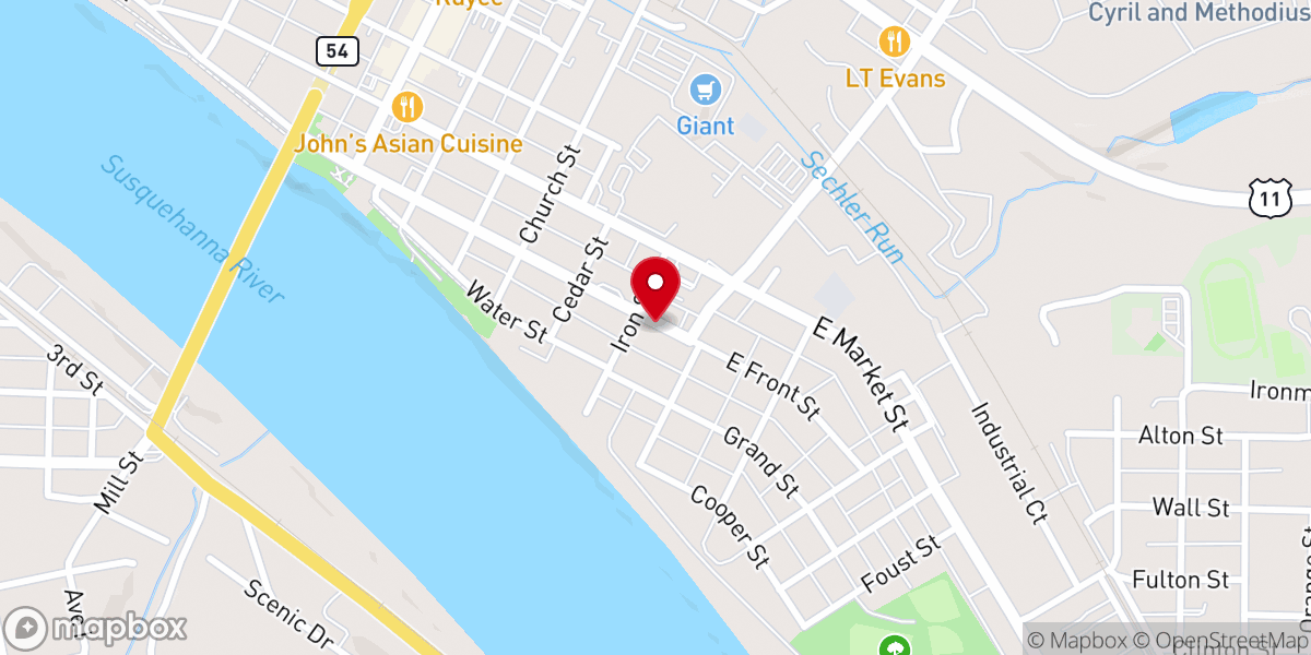 Map showing location of Danville God's Missionary Church