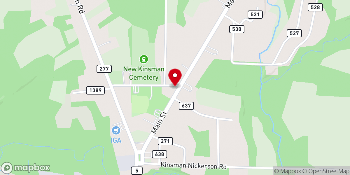 Map showing location of United Presbyterian Church
