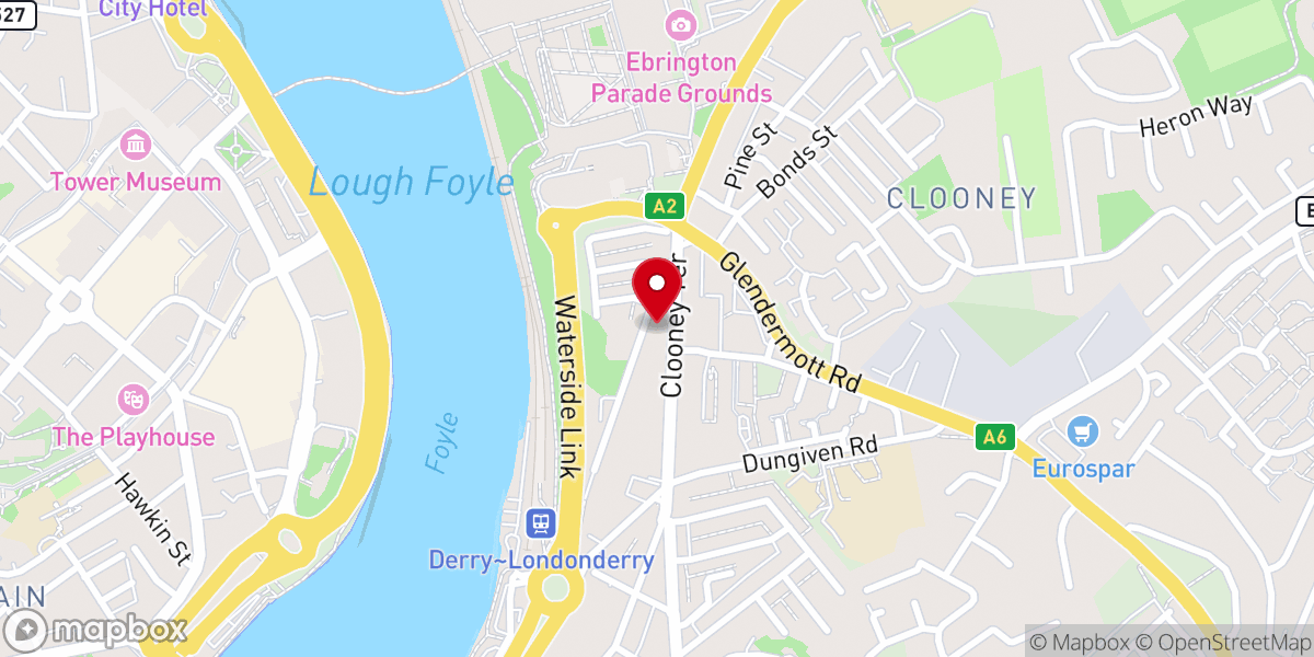 Map showing location of All Saints Church of Ireland