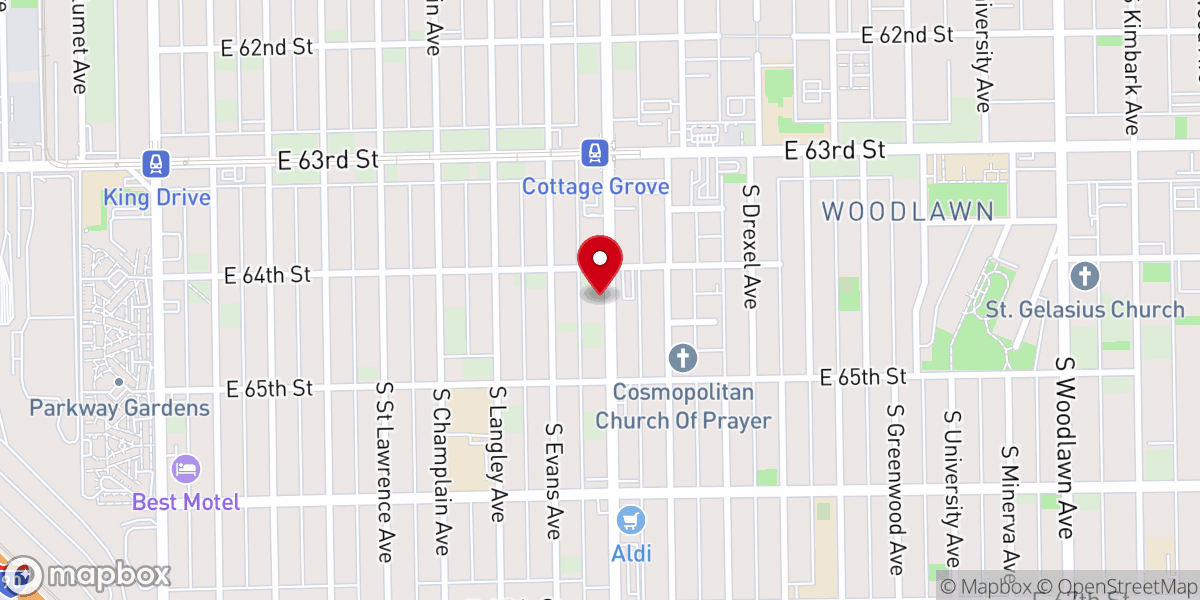 Map showing location of Living Hope Church, Chicago