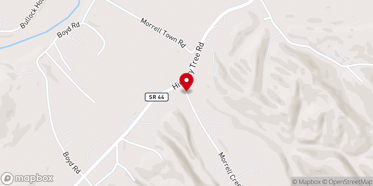 Map showing location of Sunrise Baptist Church