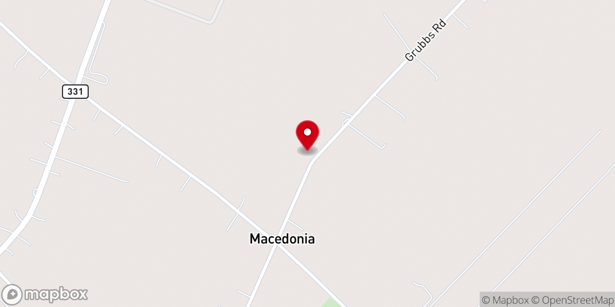Map showing location of Macedonia School, 1913-1962