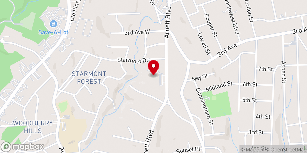 Map showing location of Trinity Church
