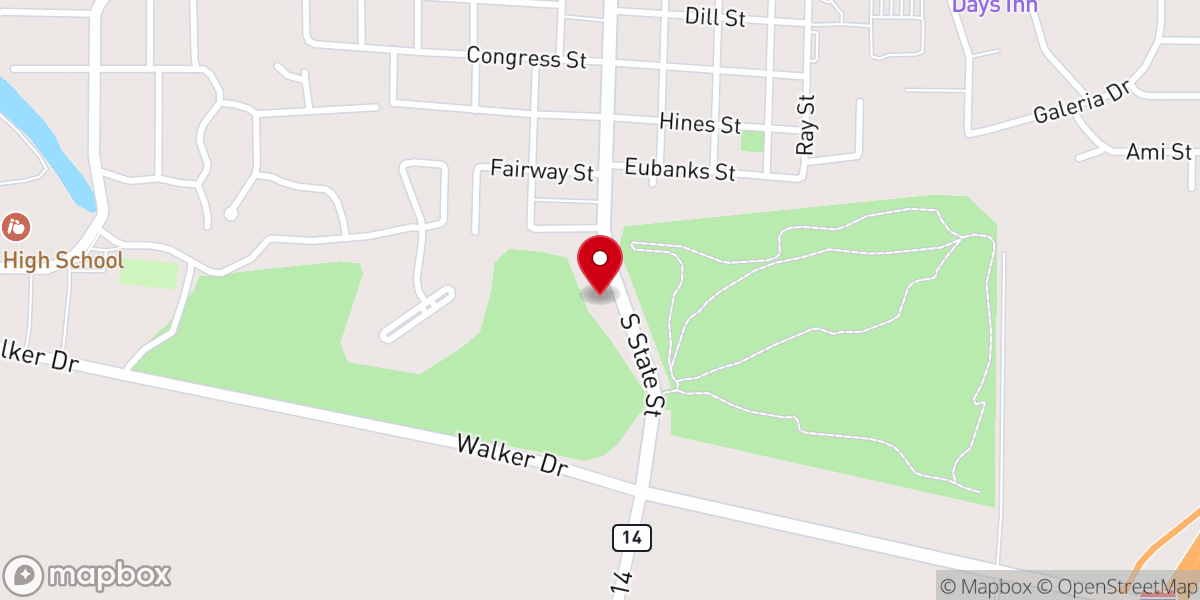 Map showing location of First Freewill Baptist Church