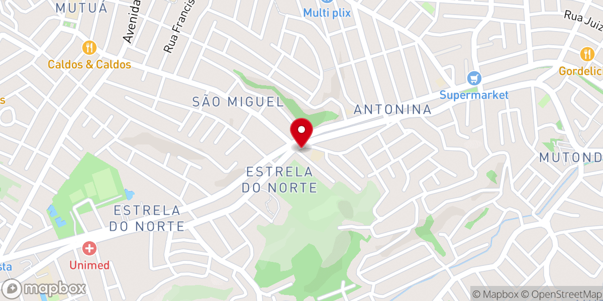 Map showing location of Assembleia de Deus Betel