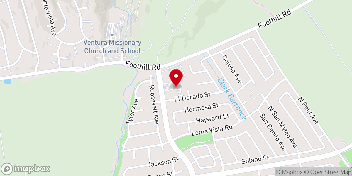 Map showing location of Higher Vision Church (Ventura)