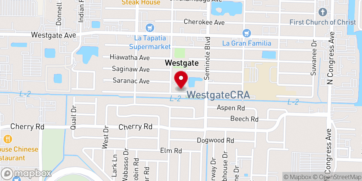 Map showing location of Belvedere Baptist Church