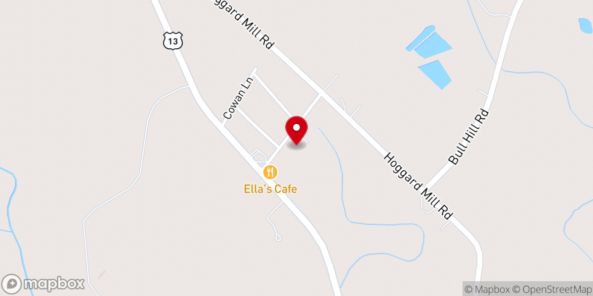 Map showing location of Edgewood Baptist Church